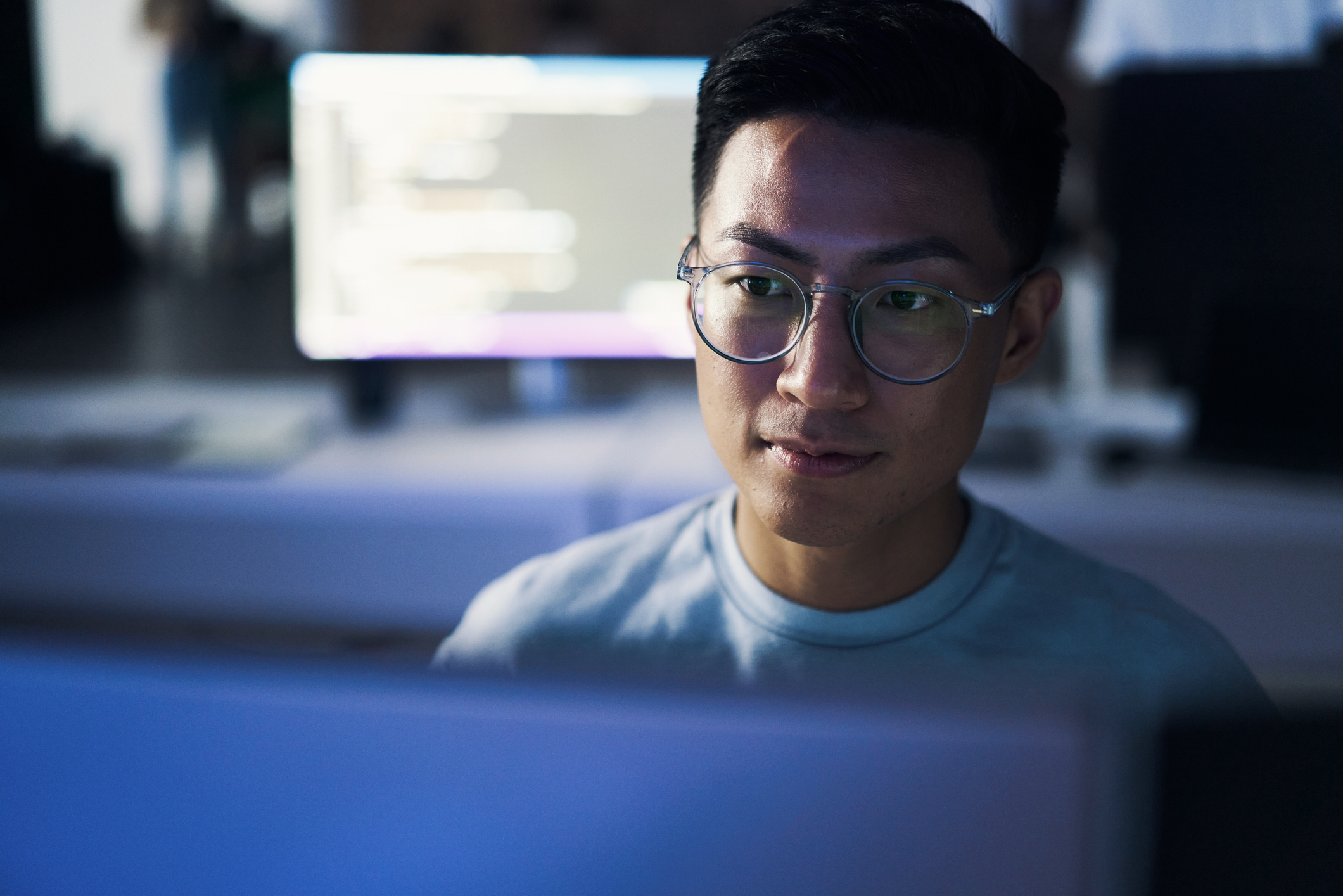 Remote worker on a laptop