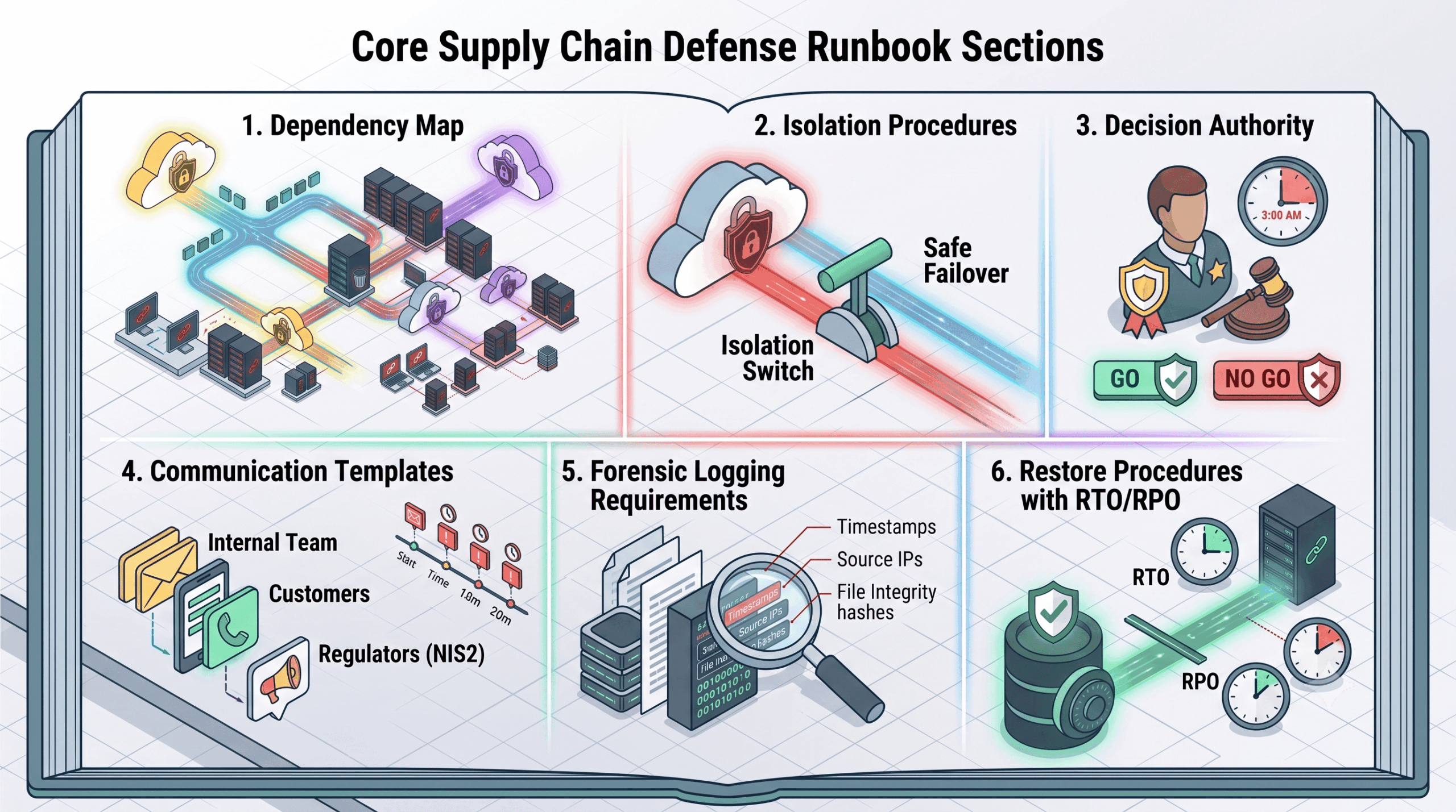 Six core supply chain sections