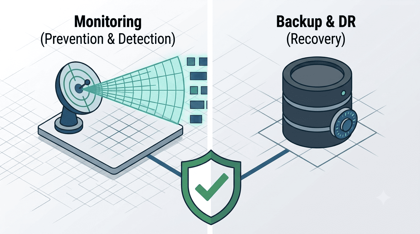 Prevention vs. Recovery: What Monitoring Can and Cannot Do